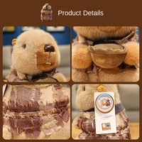 Peluches personnalisables de personnages de dessins animés décoratifs, animaux marmottes, très vendues, avec rembourrage en coton PP et doublure en maille confortable