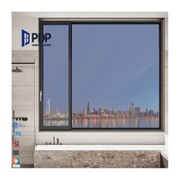 PDP Fenêtres à battants en alliage d'aluminium avec rideau à persiennes en verre trempé pour maison, cuisine, entrée, hôtel, fenêtre, écran design en verre