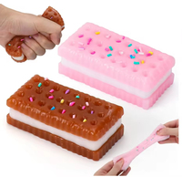 Jouet Squishy Cookie Taba Ultra Doux Anti-Stress Sensoriel pour Enfants et Adultes