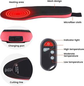 Keset kaki hangat nirkabel, Sol dalam pemanas listrik Remote Control 2000mAh dapat diisi ulang musim dingin - Product Image 2