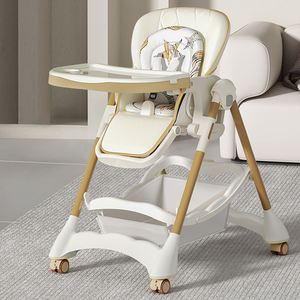 Silla de Comer Multifuncional para Bebés al por Mayor, Silla Alta de Metal y Plástico para Niños, Silla Alta para Alimentar al Bebé con Cojín Suave - Product Image 1