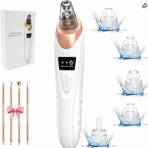 Nouvel aspirateur de pores facial rechargeable 5 niveaux de puissance, kit extracteur d'acné électrique pour femmes - Product Image 1
