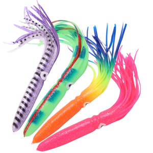 Leurres de pêche souples lumineux réalistes en forme de calamar, leurres de traîne en mer pour thon et bar, appâts durables en plastique souple - Product Image 1