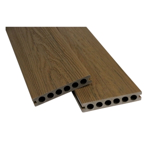 MEDOO Pavimentazione WPC Co-Estrusa Cava Moderna Quadrata Liscia Spazzolata per Esterni Giardino con Doppio Blocco a Incastro 18mm Resistente all'Acqua - Product Image 1