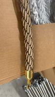 Cordes torsadées de 1,5 m pour poteaux de barrière avec crochets métalliques pour la gestion des foules et la gestion des files d'attente