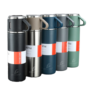 กระบอกน้ำสุญญากาศสแตนเลสขนาด 500 มล./16.9 ออนซ์ พร้อมแก้วของขวัญสำหรับเครื่องดื่มร้อน/เย็น - Product Image 1