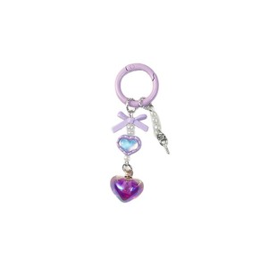 Nouvel accessoire de porte-clés : Pendentif cœur pêche double face DIY avec perles décoratives mignonnes, idéal pour sacs et téléphones portables - Product Image 5