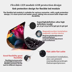 Écran d'affichage P2.5 pour comptoir d'accueil, support d'affichage pour centre commercial, écran publicitaire flexible, style encastré pour table mobile - Product Image 3