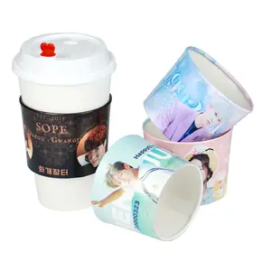 Manicotto personalizzato per tazza di carta calda personalizzato per tazza di caffè