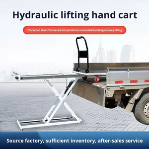 Chariot à plat électrique portable avec petit ascenseur à ciseaux monté sur véhicule de levage hydraulique pour le transport - Product Image 5