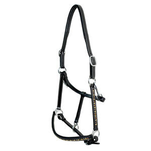 Luxe de haute qualité en cuir cheval licou cristal clouté muserolle réglable doux rembourré conception personnalisée collier équestre pour - Product Image 2