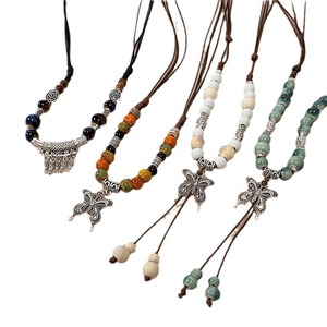 Collier pendentif cloche papillon en bambou de style ethnique vintage, accessoire unisexe, nouvelle tendance <span class=keywords><strong>2023</strong></span>, longue chaîne, cadeau de Jingdezhen - Product Image 5