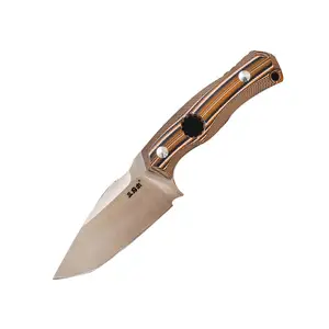Нож Sanrenmu S725P с фиксированным лезвием 14C28N с ножнами Тактический охотничий нож для выживания на природе кемпинга Повседневный боевой инструмент Лучший резак