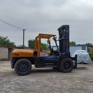 Montacargas Usado TCM FD100 Diésel, Altura de Elevación 4m, Mástil de Dos Etapas, 10 Toneladas, Desplazador Lateral Hidráulico, Neumáticos Sólidos, Precio Económico - Product Image 5