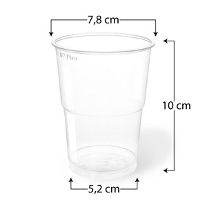 Bicchieri monouso in plastica rigida Kristal da 200 cc per bevande fredde e calde - Product Image 2