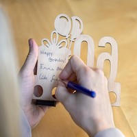 Artisanat en bois, cadeaux d'anniversaire, cadeaux en espèces, décorations créatives pour table de bureau, décorations de fête d'anniversaire