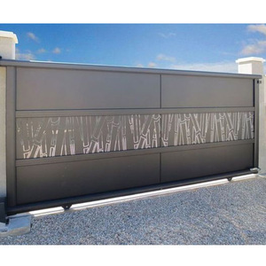 Puertas de Aluminio de Alta Calidad Personalizadas, Exquisitas Puertas de Hierro Forjado en Varios Estilos para Exteriores, Puertas <span class=keywords><strong>Correderas</strong></span> de Aluminio para Entrada de Vehículos - Product Image 1