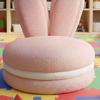 Tabouret enfant moderne et portable avec dossier rotatif à 360 degrés en forme de lapin, idéal pour le salon, la chambre d'enfant et la maternelle
