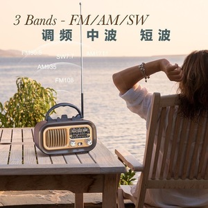 <span class=keywords><strong>Radio</strong></span> Internet AM/FM Portabel Bertenaga USB dengan Desain Retro dan <span class=keywords><strong>Speaker</strong></span> Nirkabel Baterai Isi Ulang untuk Luar Ruangan - Product Image 3
