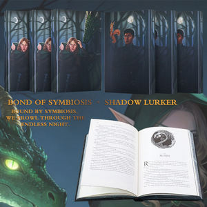 Libro de Novela de Fantasía Oscura con Tapa Dura y Bordes Pintados, Edición Especial con Diseño de Dragón, Fabricante de Novelas de Fantasía de Dragones - Product Image 4