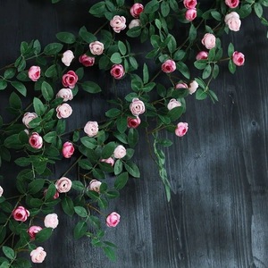 Guirlandes de roses artificielles uniques en soie, fleurs décoratives murales pour la maison, utilisation intérieure - Product Image 2