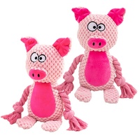 Jouet pour chien en peluche durable et couineur en forme d'animal – Adorables modèles d'éléphant, cochon, singe, canard pour chiens et chiots (vente en gros)