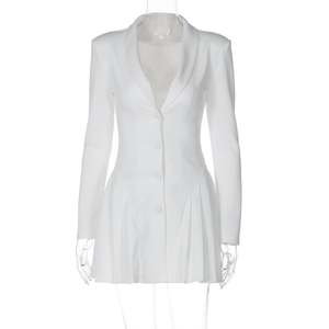 Dropshipping Abito <span class=keywords><strong>Elegante</strong></span> con Scollo a V, Maniche Lunghe, Orlo Plissettato Laterale, Moda 2024, <span class=keywords><strong>Abbigliamento</strong></span> <span class=keywords><strong>Casual</strong></span> Streetwear del Produttore - Product Image 6