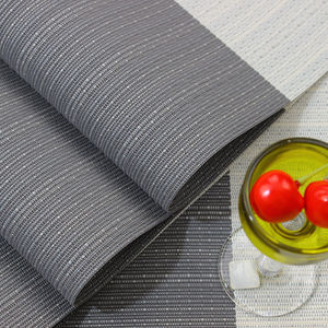 Sous-verres modernes et élégants <span class=keywords><strong>de</strong></span> style géométrique gris 30x45cm, creux, isolés, écologiques, non toxiques, en PVC tissé, en vinyle - Product Image 5
