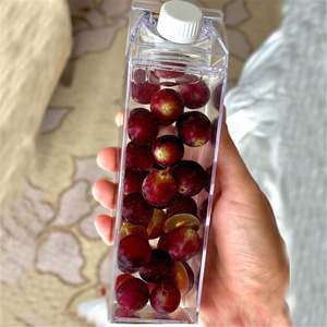 Botella Cuadrada Antiderrames para Beber Directamente Leche, Jugo, Agua, 500/1000 ml, Taza de Plástico Portátil, Apta para Agua Hirviendo, Uso en Exteriores y Camping - Product Image 3