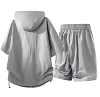Conjunto de Camiseta y Pantalones Cortos de Verano con Bloques de Color, de Secado Rápido y Sensación Fresca, con Protección UV para Actividades al Aire Libre