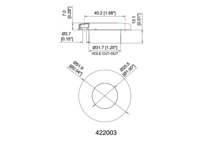 Plafonnier LED 2 pouces avec anneau en finition inox, pour camping-car, caravane, bateau, intérieur, certifié CE/RoHS/REACH