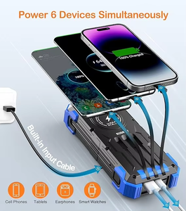 <span class=keywords><strong>Chargeur</strong></span> <span class=keywords><strong>solaire</strong></span> étanche 18400mAh, power bank best-seller, charge rapide sans fil 15W USB-C, 4 ports, lampe torche LED intégrée - Product Image 5