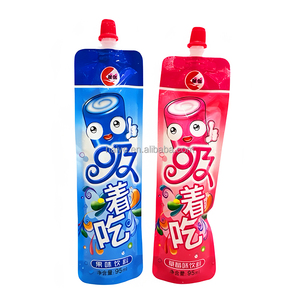Sacchetto con Beccuccio Personalizzato da 95ml per <span class=keywords><strong>Succhi</strong></span> <span class=keywords><strong>e</strong></span> Gelatine, Senza BPA, per Snack Liquidi - Product Image 2