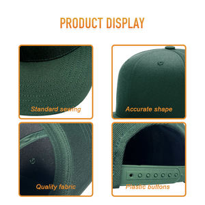 قبعة سناب باك كلاسيكية عالية الجودة بـ 6 ألواح مع شعار مطرز ثلاثي الأبعاد مخصص تحتوي على صوف وحافة مسطحة على طراز الهيب هوب - Product Image 3