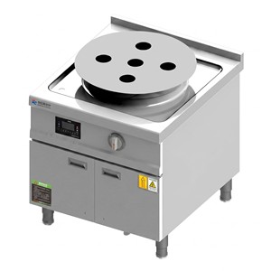 Cuiseur vapeur à induction commercial à cinq ports 8 kW sur pied pour restaurants, stands de restauration, traiteurs et revendeurs - Product Image 1
