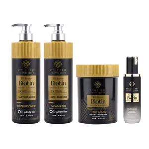 Shampoo natural de biotina para cuidados com os cabelos, produto novo com design, conjunto para anti-queda de cabelo