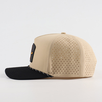 Casquette de golf et de baseball 100 % polyester Oxford à pois perforés, séchage rapide, maille respirante, protection solaire extérieure, patch sportif