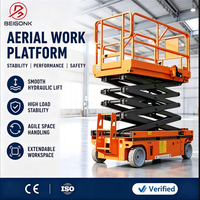 Plateforme élévatrice à ciseaux automotrice 6m 8m 10m 12m, plateforme de travail en hauteur de type ciseaux, petite plateforme élévatrice mobile en acier
