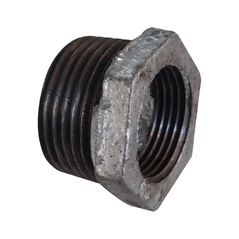 Boccola in acciaio zincato misura 1/4 NPT filettato femmina malleabile in ghisa raccordo per applicazioni idrauliche