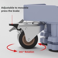 Support de rangement mobile universel pour réfrigérateur et machine à laver à tambour, base surélevée à roulettes, double usage