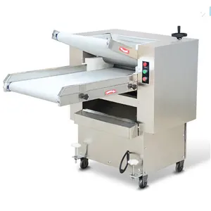 Automatische Pizza knödel brot nudel Ausrollmaschine roller mit Förderband Einstellbare Dicke Elektrische Bäckerei maschine