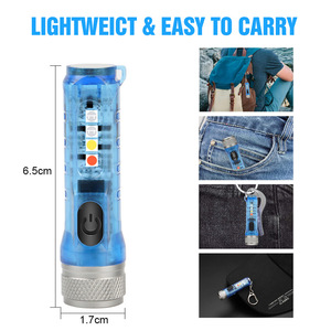 Mini lampe torche porte-clés rechargeable USB-C, lumière LED blanche, pour un usage quotidien - Product Image 4
