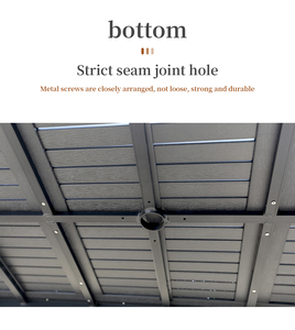 Hiện Đại Bền Mọi Thời Tiết Không Thấm Nước WPC <span class=keywords><strong>Composite</strong></span> Gỗ Vườn Bộ Đồ Nội Thất Ngoài Trời Patio Bàn Ăn Cho 6 Người - Product Image 5