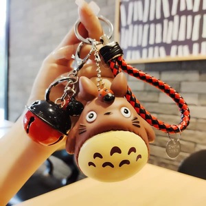 Phổ biến 3D Totoro phim hoạt hình Keychain nhựa chuông Keyring Túi Mặt dây chuyền bị chèn ép Quà Tặng mù hộp - Product Image 3