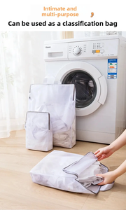 Sac <span class=keywords><strong>à</strong></span> <span class=keywords><strong>linge</strong></span> en maille 3D <span class=keywords><strong>à</strong></span> fermeture éclair, <span class=keywords><strong>panier</strong></span> de lavage en filet <span class=keywords><strong>fin</strong></span> pour machines <span class=keywords><strong>à</strong></span> laver, fourni par l'usine, modèle mis <span class=keywords><strong>à</strong></span> jour - Product Image 5