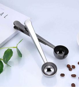 Kitchen Stainless Steel Herb Powder Scoop Plated Tea Coffee <b>Measure</b> <b>Spoon</b> with Bag Clamp Clip 15ml - Product Image 4