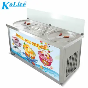 Los barcos de EE. UU. Almacén de hielo instantáneo rollos de crema/máquina de fry laminado máquina de helado/hielo frito rollo de helado máquina