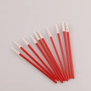 750 Lint Free Red Handle Pointed Sponge Stick Factory Clean Foam Swab For Cleanroom