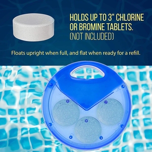 Distributeur de produits chimiques flottant en plastique de haute qualité pour piscine et <span class=keywords><strong>spa</strong></span> pour <span class=keywords><strong>utilisation</strong></span> en extérieur de comprimés de chlore et de <span class=keywords><strong>brome</strong></span> - Product Image 6