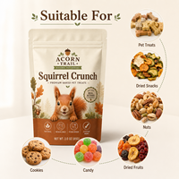 Sacs d'emballage Doypack personnalisés imprimés en gros, de qualité alimentaire, refermables avec fermeture éclair, pour friandises pour animaux, sachets à fond plat pour snacks animaux